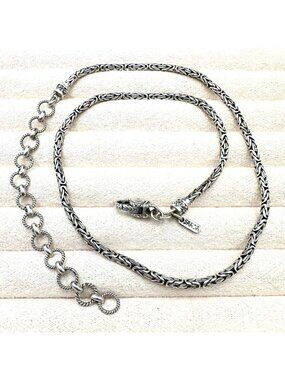 Sterling Silver Byzantine Chain 15 Inch Artisan Gem Collection JTV